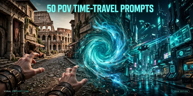 50 POV Time-Travel AI Video Prompts cover