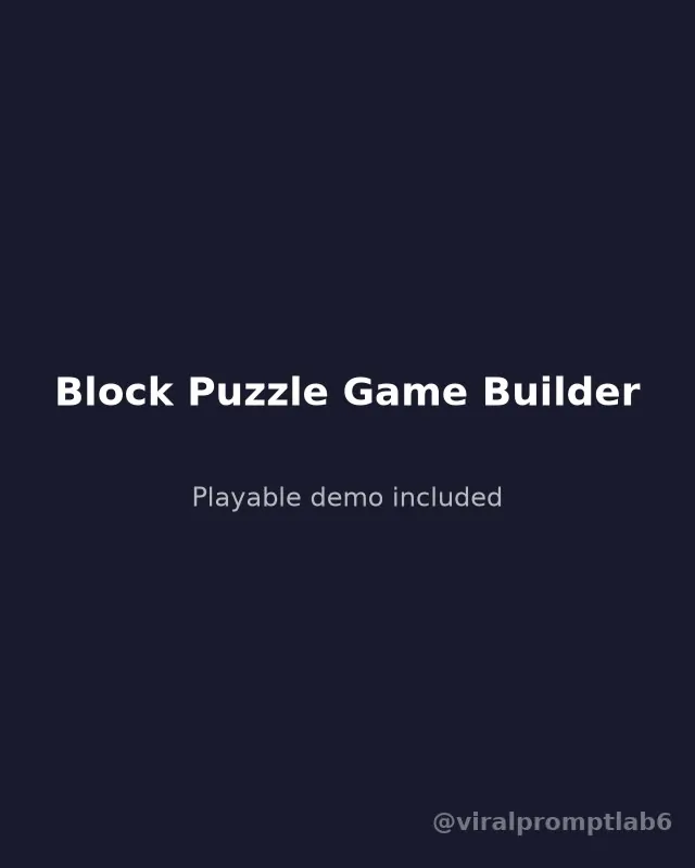 Block Puzzle Game Builder cover