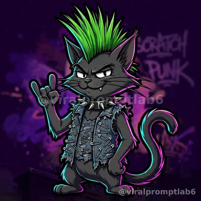 Neon Punk Cartoon Characters cover