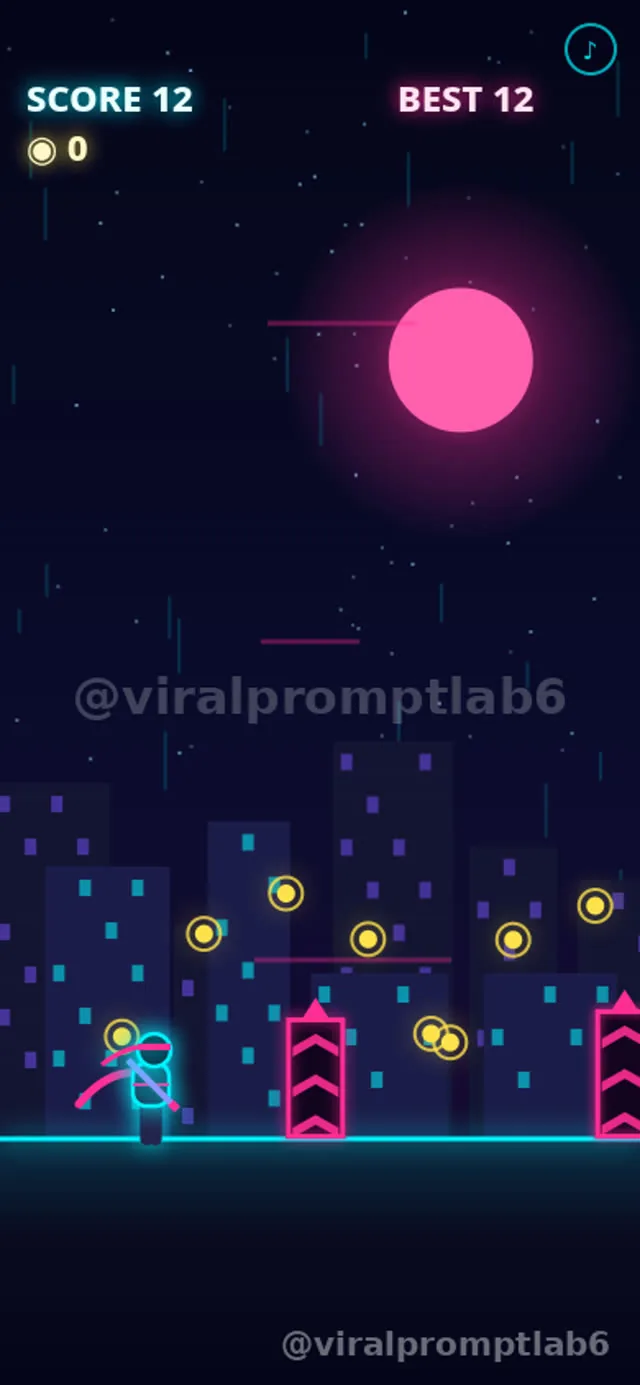 Neon Samurai Runner Game cover